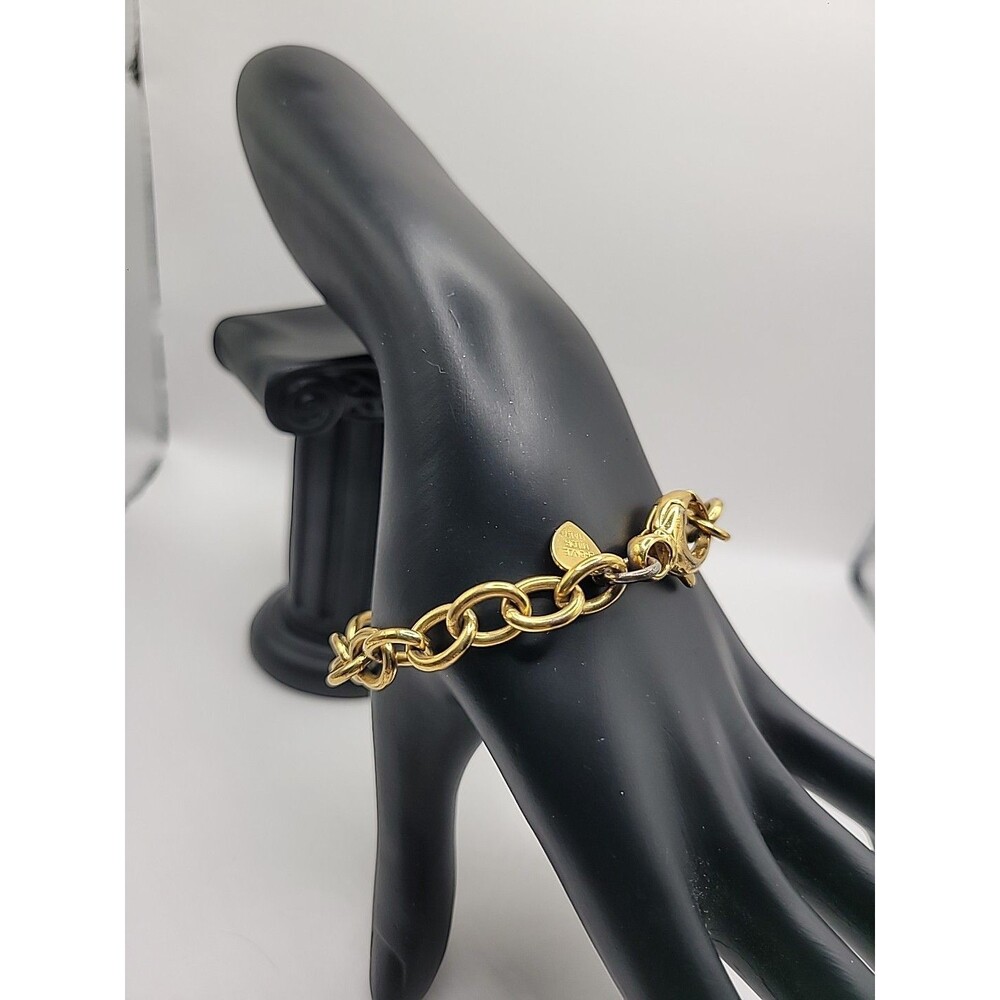 Vintage Milor Italy Bronze Gold Tone Chunky Link Bracelet Jewelry